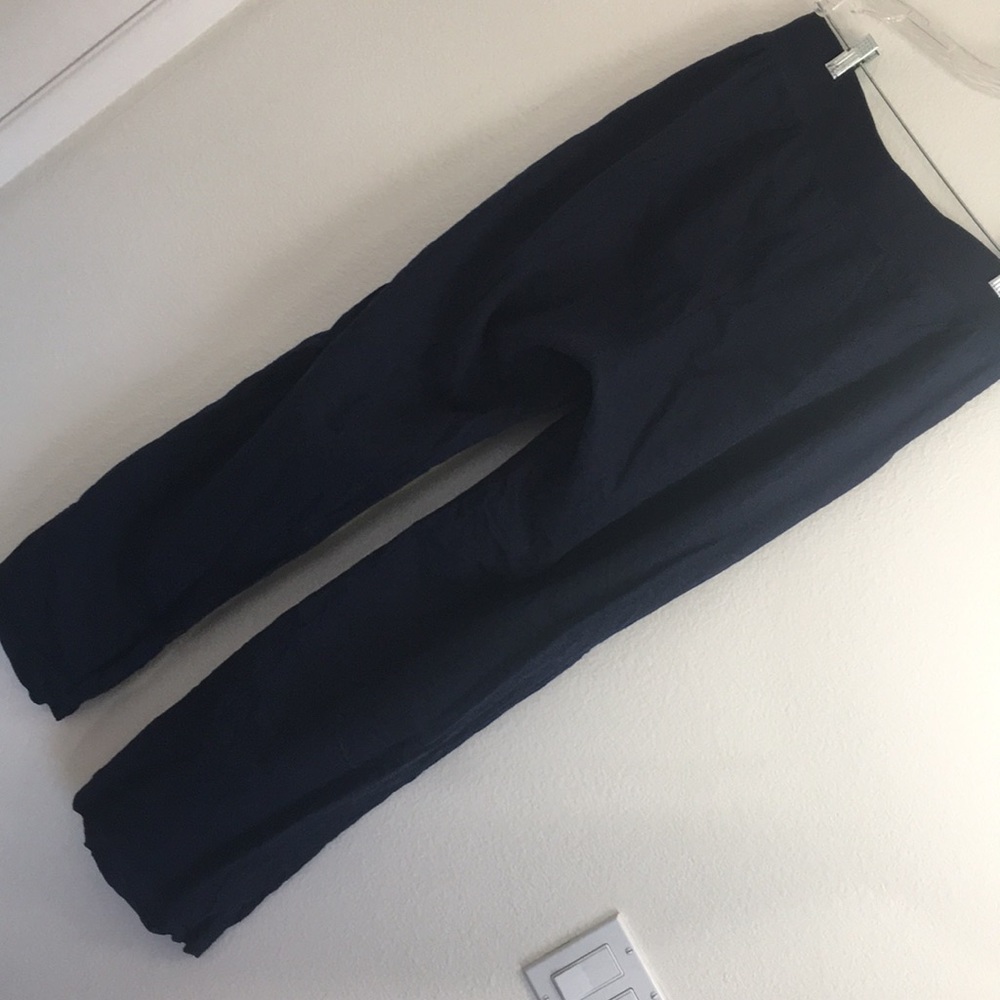 Navy Blue Linen Pants - Picture 3 of 3